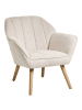 Beliani Sessel TORUD in Beige/Braun - (W) 79 x (H) 76 x (L) 72 cm