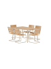 ebuy24 Gartenset Holmsund (7-teilig) Beige 90 x 150 cm