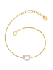 Glanzstücke München Armband Buchstabe D aus Sterling Silber mit Zirkonia in gelbgold