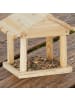 relaxdays Vogelfutterhaus in Natur - (B)26 x (H)22 x (T)22 cm