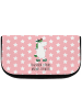 Mr. & Mrs. Panda Make-up-Tasche Einhorn Joker mit Spruch in Rot Pastell