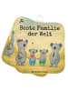 Mr. & Mrs. Panda Topflappen Koala Familie zwei Design mit Spruch in Weiß