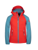 Trollkids Softshell Jacke Zip Off "Rondane" in Rot/Delphinblau