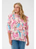 KAFFE curve Kurzarm-Bluse KChayley Regular fit in Multi color Flower