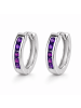 schmuck23 Creolen 925 Silber Zirkonia 0,3 cm x 1,2 cm