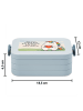 Mr. & Mrs. Panda Lunch Box Einhorn Herz Design mit Spruch in Blau Pastell