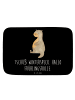 Mr. & Mrs. Panda Badematte Otter Bauch mit Spruch in Schwarz