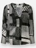 Heine Druckbluse in schwarz-ecru-bedruckt