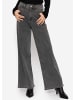 SASSYCLASSY Wide Leg Jeans mit Strasssteinen in Dunkelgrau