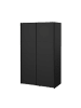 ebuy24 Schiebetürenschrank Catania (2-türig) Schwarz 119 x 67 cm