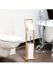 relaxdays WC Garnitur in Natur-Weiß - (B)19 x (H)75 x (T)19 cm