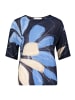 BETTY & CO Feinstrickpullover mit Print in Dunkelblau/Blau