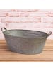 AltoBelli Pflanz Wanne AURORA Zink mit 2 Griffen 42x30 cm