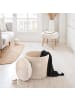 FineBuy Hocker und Sitzsäcke in Beige / Stoff / 40x40x45