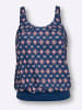 WITT WEIDEN Oversized-Tankini-Top in jeansblau-orange-bedruckt