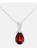 Diamant L'éternel Halskette mit Anhänger aus 375 Weißgold mit Diamant mit Granat