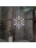 STAR Trading LED Kerze ,Flamme Snow' mit Schneeflocke in Weiß, Fensterbeleuchtung,