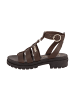 Les Tropéziennes par M Belarbi Flache Ledersandalen von Tobosued Braun