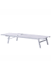 Beliani Gartenliege NOLI in Grau/Silber - (W) 53 x (H) 32 x (L) 154 cm
