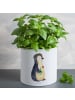 Mr. & Mrs. Panda Blumentopf Pinguin Blumen ohne Spruch in Weiß