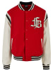 FUBU FUBU Herren FM231-021-2 FUBU Old English Varsity Jacket in red/offwhite/black
