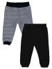 Baby Jungen Hosen Fleece Angeraut Winter 2er Pack in grau/schwarz