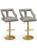 COSTWAY 2er Set Barhocker 46 x 42 x 63-85 cm in Gold