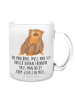 Mr. & Mrs. Panda Teeglas Affe mit Spruch in Transparent