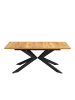 DUBI Möbel Ausziehstisch MALTE in Eiche - (B)140-220 x (H)76 x (T)90 cm
