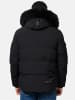 STONE HARBOUR Winterjacke Halvaar in Black mit schwarzem Fell