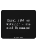 Mr. & Mrs. Panda Mouse Pad Spruch Hebamme Engel mit Spruch in Schwarz