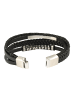 Adeliás Herren Armband – Lederarmband aus Leder 19 cm in schwarz