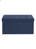 SONGMICS Sitzbank Minota in Dunkelblau - (B)76.1 x (H)38.1 x (T)38.1 cm