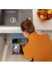 relaxdays Einbaumülleimer in Grau je 8 L - (B)34,3 x (H)35,1 x (T)48 cm