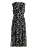 BETTY & CO Chiffonkleid ohne Arm in Dark Blue/Nature
