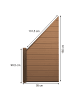 MCW WPC-Sichtschutz Savoie, Erweiterungselement schräg links, 0,95m teak