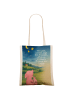 Mr. & Mrs. Panda Tote Bag Schwein Glück Design mit Spruch in Weiß