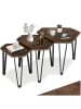 tectake Beistelltisch-Set Torquay stapelbar, Industrial Holz dunkel, rustikal