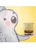 Mr. & Mrs. Panda Whiskey Glas Hund Blume ohne Spruch in Transparent