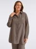 sheego Leinenbluse in dunkeltaupe