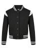 Urban Classics College Jacket in black/white