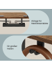 VASAGLE Schreibtisch Balok in Braun - (B)80 x (H)(72-120) x (T)140 cm