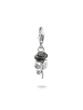 Thomas Sabo Charm-Anhänger True Romance Rose Emaille Original in silber, schwarz