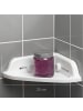 Douceur d’Intérieur Eckregal für die Dusche, Montage mit Saugnäpfen in Weiß, 25 x 25 cm