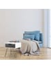relaxdays Nachttisch in Weiß-Grau - (B)40 x (H)44 x (T)40 cm