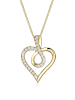 Elli Halskette 925 Sterling Silber Herz, Infinity in Gold