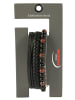 Adeliás Herren Armband – Lederarmband aus Leder mit Tigerauge 23 cm in schwarz