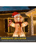 HOMCOM Weihnachts-Lebkuchenmann-170B x 65T x 240H cm-Gelb