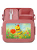 Mr. & Mrs. Panda Bentobox Biene Blume Design ohne Spruch in Rot Pastell