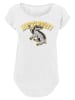 F4NT4STIC Long Cut T-Shirt Harry Potter Hufflepuff Sport Emblem in weiß